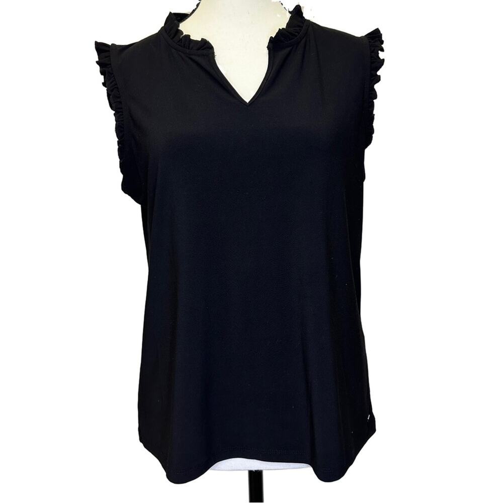 Tommy Hilfiger Sleeveless Ruffle Trim Top - Size M